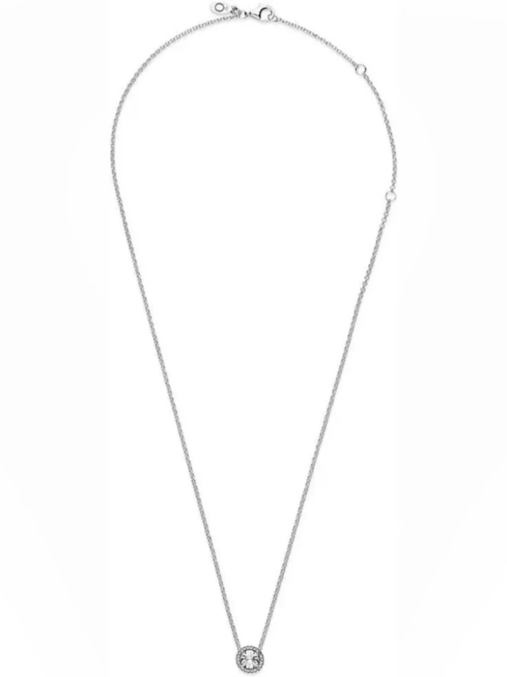 Pandora Silver Solitaire Pendant Necklace - Silver